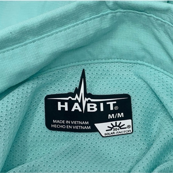 Men’s HABIT Green Vented Short Sleeve Fishing Shirt Size Medium - Picture 4 of 6